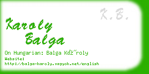 karoly balga business card
